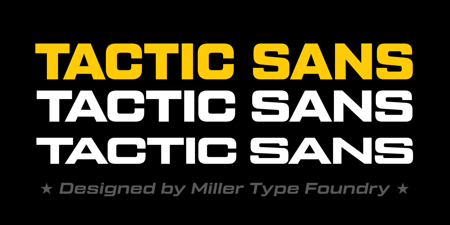 Przykład czcionki Tactic Sans Extra Extended Light Italic